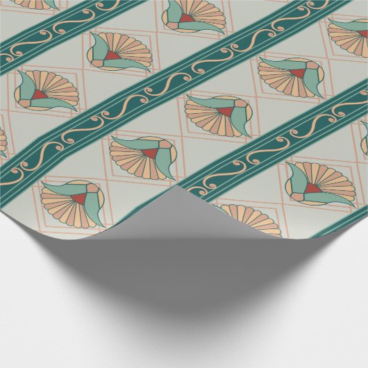 1920s Art Deco Stripe Cadeaupapier (Hoek)