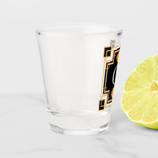 1920s Art Deco  Style Monogram Shot Glas (Links)