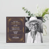 1920's Art Deco Verjaardag Gatsby Party Foto Kaart (Staand voorkant)