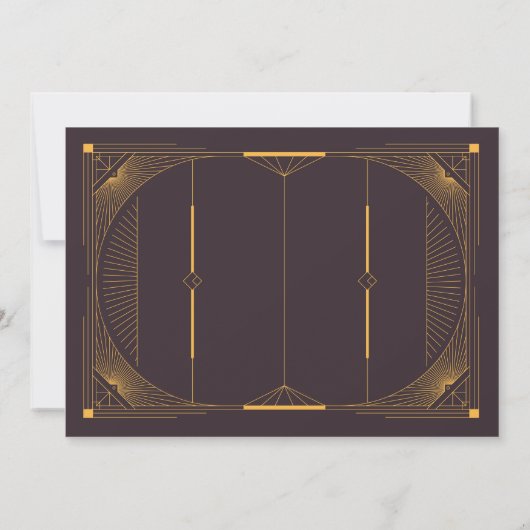 1920's Art Deco Verjaardag Gatsby Party Foto Kaart (Achterkant)