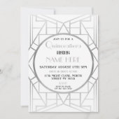 1920's Art Deco Verjaardag Quinceanera Gatsby Part Kaart (Voorkant)