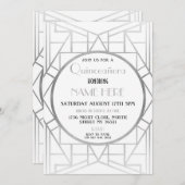 1920's Art Deco Verjaardag Quinceanera Gatsby Part Kaart (Voorkant / Achterkant)