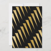 1920's Art Deco Verjaardagsfeest Gold Nodig Gatsby Kaart (Achterkant)