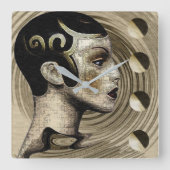 1920s Art Deco Vierkante Klok (Voorkant)