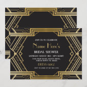 1920's Art Deco Vrijgezellenfeest Party Gatsby Gol Kaart (Voorkant / Achterkant)