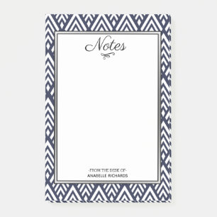 1920s Art Deco Witte pijlpunten Navy Blue Post-it® Notes