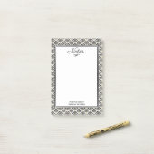 1920s Art Deco Zwart & Wit Fans Post-it® Notes (Op bureau)