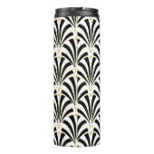 1920s Art Deco Zwart-wit Palmettos | Monogram Thermosbeker (Achterkant)