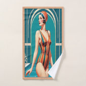 1920's Bather Towel Set. Bad Handdoek (Handdoek)