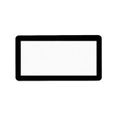 1920's Black & White Adreslabel Etiket (Voorkant)