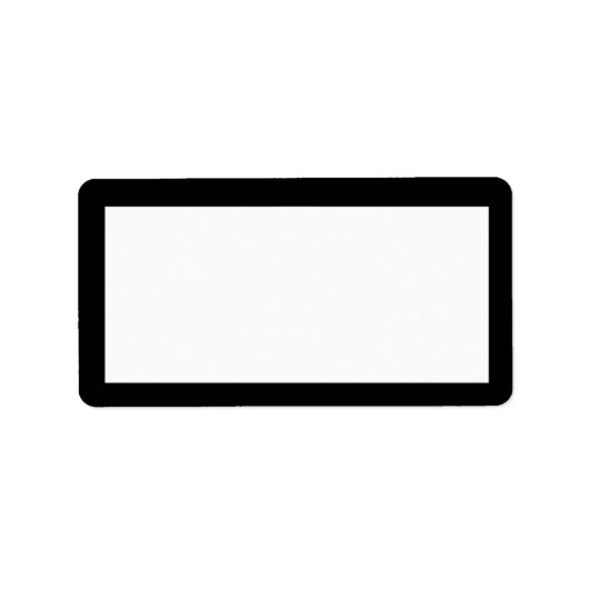 1920's Black & White Adreslabel Etiket (Voorkant)