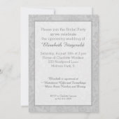  1920s Bridal Party Shower Grey and White Kaart (Achterkant)