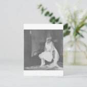 1920's Bruid wachtend in de kerk Briefkaart (Staand voorkant)