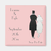 1920's bruiloft Save The Date Magneet (Voorkant)