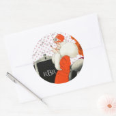 1920's Chic Parijse Mode Model en Auto Afbeelding Ronde Sticker (Envelop)