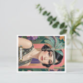 1920s Cocktail Elegance Flapper Girl Briefkaart (Staand voorkant)