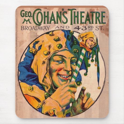 1920s Cohan's Theaterprogramma-illustratie Muismat (Voorkant)
