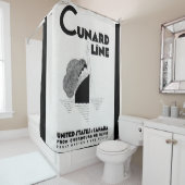 1920s Cunard Line art deco en Douchegordijn (In situ)