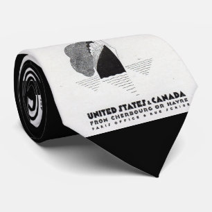 1920s Cunard Line art deco en print Stropdas