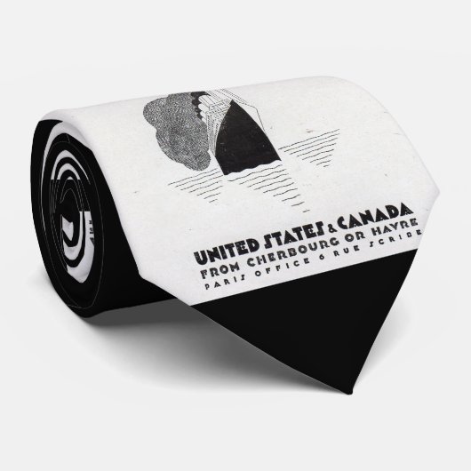 1920s Cunard Line art deco en print Stropdas (Opgerold)