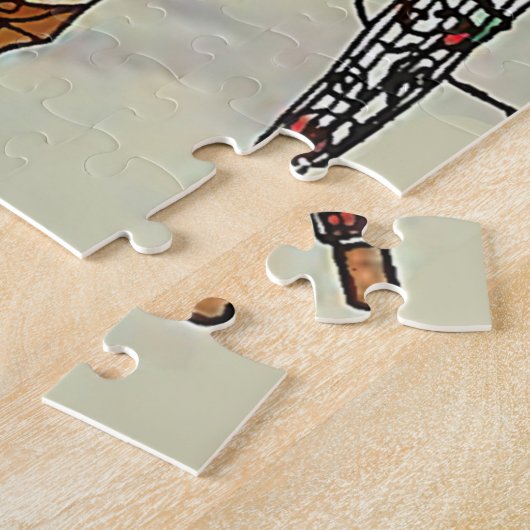 1920s Dames bij Roeiwedstrijd Regatta Art Deco Legpuzzel (Zijkant)