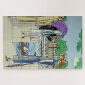 1920s Dames bij Roeiwedstrijd Regatta Art Deco Legpuzzel (Horizontaal)