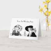 1920's Dames Chapeau Mode Petten Retro Jurken Kaart (Gele Bloem)