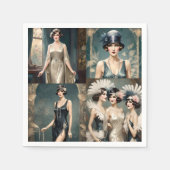 1920s Dames Mode Fotocollage, Servet (Voorkant)