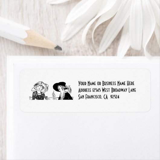 1920's Dames Mode Retro Mode Etiket (Insitu)