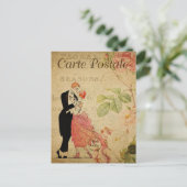 1920s  Dancing Paar Briefkaart (Staand voorkant)
