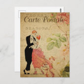 1920s Dancing Paar Briefkaart (Voorkant / Achterkant)