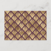  1920s Deco Bourgondië Gold Wedding Details Informatiekaartje (Achterkant)