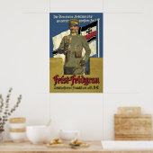 1920s Duitse Mousserende Wijn Poster Feist-Feldgra (Keuken)
