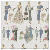 1920s en 30s mode illustraties stof (Close Up)