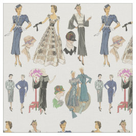 1920s en 30s mode illustraties stof