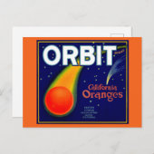 1920s Etiket rond Sinaasappels Briefkaart (Voorkant / Achterkant)