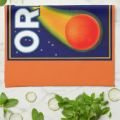 1920s Etiket voor rond Sinaasappels Theedoek (Gevouwen)