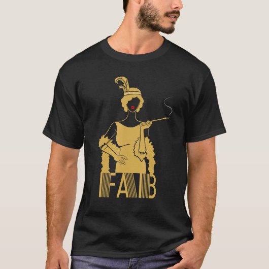 1920's Fabulous Woman Flapper T-shirt (Voorkant)