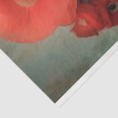 1920's Flapper Beauty, Poppies Portret Art Tissuepapier (Detail)