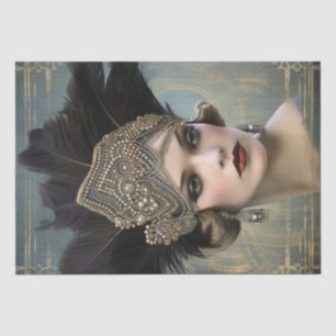 1920's Flapper Girl Art Deco Tissuepapier