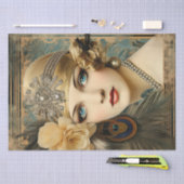 1920's Flapper Girl Art Deco Tissuepapier (Craft)