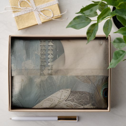 1920's Flapper Girl Art Deco Tissuepapier (Geschenk)