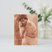  1920s Flapper Girl Briefkaart (Staand voorkant)