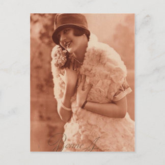  1920s Flapper Girl Briefkaart
