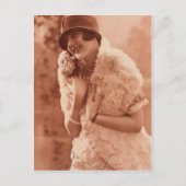  1920s Flapper Girl Briefkaart (Voorkant)