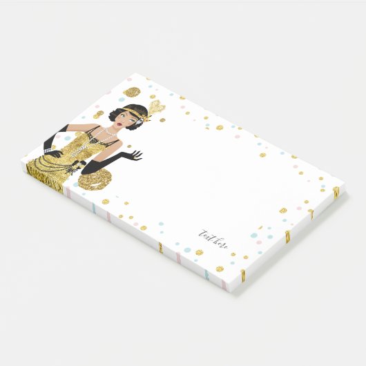 1920s flapper girl gatsby thema post-it® notes (Schuin)