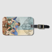 1920s Flapper Girl in Paris Art Bagagelabel (Voorkant (horizontaal))