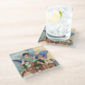  1920s Flapper Girl in Paris Art Glazen Onderzetter (Schuin)