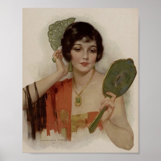 1920's Flapper Girl Mooi Poster (Voorkant)