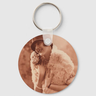  1920s Flapper Girl Sleutelhanger